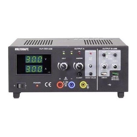 VOLTCRAFT VLP-1303 Labornetzgerät, einstellbar 0 - 30 V 0.01 - 3 A 123 W OVP Anzahl Ausgänge 3 x (VC-8146845)