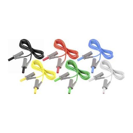 VOLTCRAFT MSB-501 Messleitungs-Set [Lamellenstecker 4 mm - Lamellenstecker 4 mm] 2.00 m (MSB-501-2)