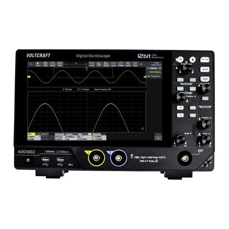 Voltcraft ADO-1002 Digital-Oszilloskop 100 MHz 2,5 GSa/s 250 Mpts 12 Bit DSO (VC-17257150)