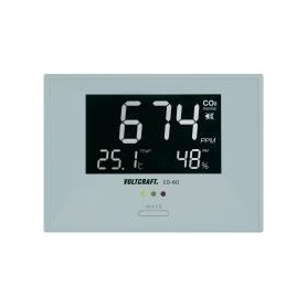 Voltcraft CO-60 Luftqualitäts-Anzeige für Büro-Räume, Raumluft-Messgerät, CO2-, Temperatur-, und Luf (CO-60)
