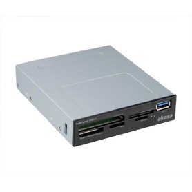Akasa AK-ICR-27 lettore di schede USB 3.2 Gen 1 (3.1 Gen 1) Interno Nero, Grigio