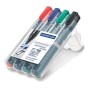 Staedtler Lumocolor 350 WP4 evidenziatore 4 pz Nero, Blu, Verde, Rosso (350 WP4)