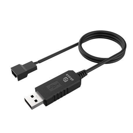 Akasa AK-CBFA10-60BK adattatore per inversione del genere dei cavi 3-pin or 4-pin USB Type-A Nero