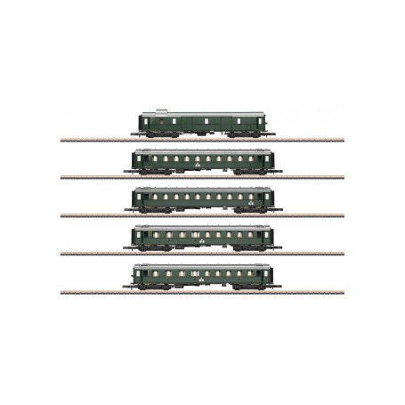 Märklin Standard Design 1928 to 1930 Express Train Car Set Modello di vagone passeggeri Kit di montaggio Z (1:220) (87620)