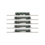 Märklin Standard Design 1928 to 1930 Express Train Car Set Modello di vagone passeggeri Kit di montaggio Z (1:220) (87620)