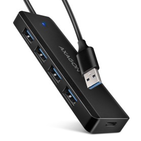Axagon HUE-C1A hub di interfaccia USB 3.2 Gen 1 (3.1 Gen 1) Type-A 5000 Mbit/s Nero