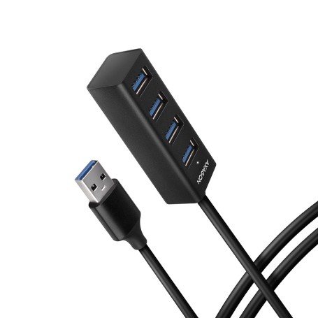 Axagon HUE-M1AL hub di interfaccia USB 3.2 Gen 1 (3.1 Gen 1) Type-A 5000 Mbit/s Nero