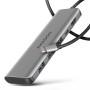 Axagon HMC-5H USB-C 3.2 Gen 1 hub 3x USB-A 4K HDMI PD 100W - Silber Cablato USB 3.2 Gen 1 (3.1 Gen 1) Type-C Argento