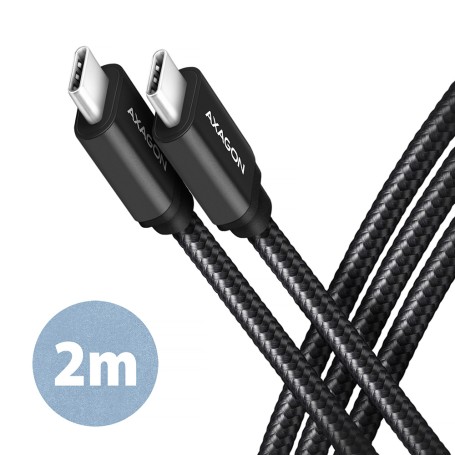 Axagon BUCM3-CM20AB cavo USB USB 3.2 Gen 1 (3.1 Gen 1) 2 m USB C Nero