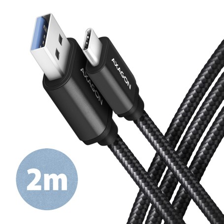 Axagon BUCM3-AM20AB cavo USB USB 3.2 Gen 1 (3.1 Gen 1) 2 m USB C USB A Nero
