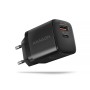 Axagon ACU-PQ20 wall charger QC3.0/AFC/FCP+ PD type-C 20 W - schwarz - USB Typ C Telefono cellulare, Smartphone, Orologio intell