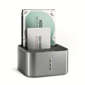 Axagon ADSA-DC docking station per unità di archiviazione USB 3.2 Gen 1 (3.1 Gen 1) Type-A Grigio