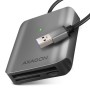 Axagon CRE-S3 External card reader USB-A 3.2 Gen 1 3-slot & lun SD/microSD/CF lettore di schede USB 3.2 Gen 1 (3.1 Gen 1) Type-A