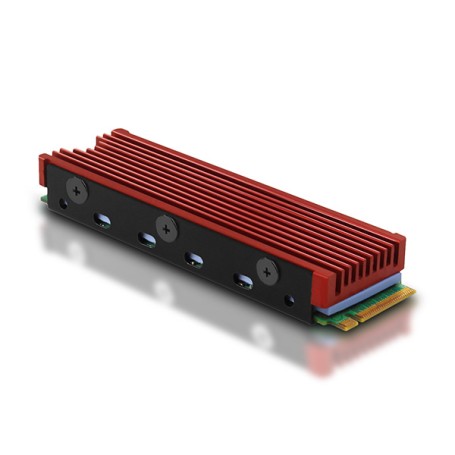 Axagon CLR-M2 sistema di raffreddamento per computer M.2 NVMe SSD, Unità allo stato solido Dissipatore di calore/Radiatore Nero