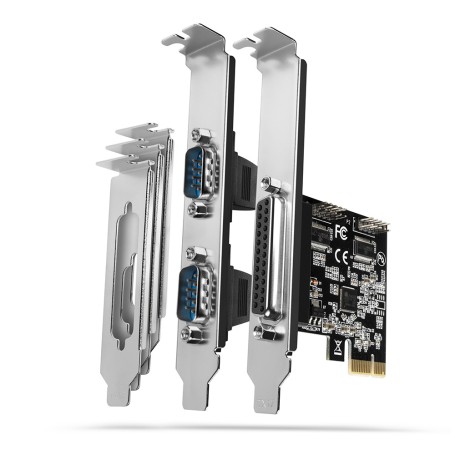 Axagon PCEA-PSN PCIe-Adapter mit 1x Parallel-+ 2x Seriell-Ports - ASIX AX99100 scheda di interfaccia e adattatore Interno Parall