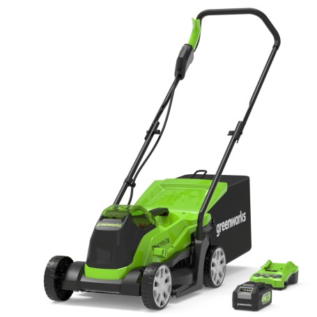 Greenworks 2516107UB tagliaerba Tagliaerba a spinta Batteria Nero, Verde