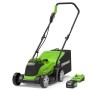 Greenworks 2516107UB tagliaerba Tagliaerba a spinta Batteria Nero, Verde