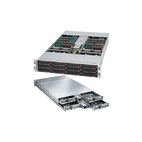 Supermicro CSE-827T-R1200B computer case Basso profilo (Slimline - stilizzato) Nero 1200 W (CSE-827T-R1200B)