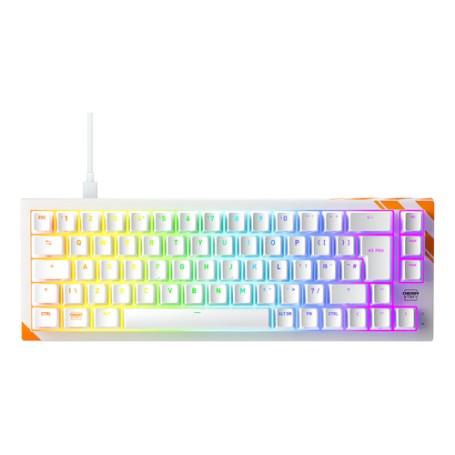 CHERRY K5 PRO TMR COMPACT tastiera Gaming USB QWERTY Inglese UK Arancione, Bianco (G8E-24200LACAGB-0)