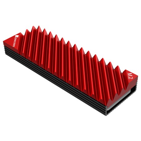 Jonsbo M.2-3 RED ventola per PC Unità allo stato solido Dissipatore Nero, Rosso 1 pz (M.2-3 RED)