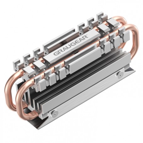 GRAUGEAR G-M2HS06 sistema di raffreddamento per computer M.2 NVMe SSD Dissipatore di calore/Radiatore Alluminio, Rame