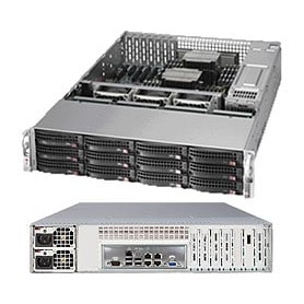 Supermicro SSG-6027R-E1CR12N sistema barebone per server Intel® C602 LGA 2011 (Socket R) Armadio (2U) Nero
