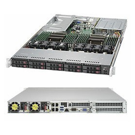Supermicro 1028U-TR4+ Intel® C612 LGA 2011 (Socket R) Rack (1U) Nero (SYS-1028U-TR4+)