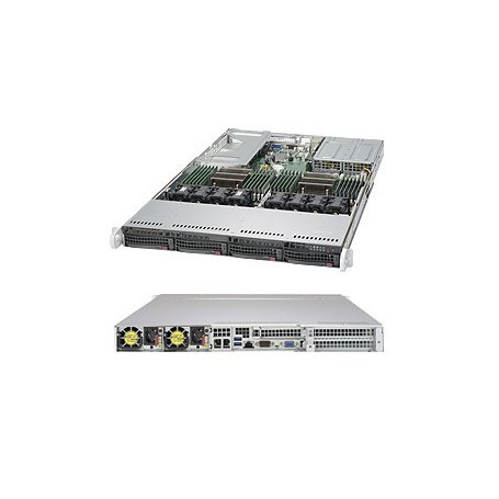 Supermicro SuperServer 6018U-TR4T+ Intel® C612 LGA 2011 (Socket R) Rack (1U) Nero (SYS-6018U-TR4T+)