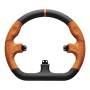 Asetek Closed D Orange Leather Rim Volante da corsa (40-035-0035013)