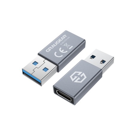 GRAUGEAR G-AD-CTA-10G adattatore per inversione del genere dei cavi USB-A USB-C Argento