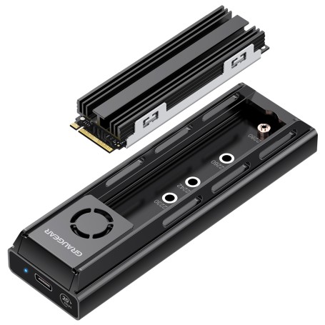 GRAUGEAR G-M205-20G-F docking station per unità di archiviazione USB 3.2 Gen 2 (3.1 Gen 2) Type-C Nero