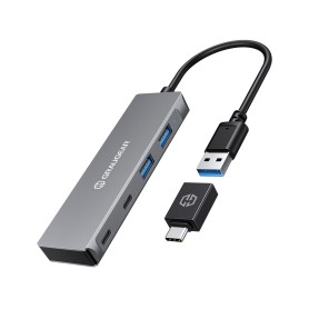 GRAUGEAR G-HUB2A2C-AC hub di interfaccia USB 3.2 Gen 1 (3.1 Gen 1) Type-A + Type-C 5000 Mbit/s Argento