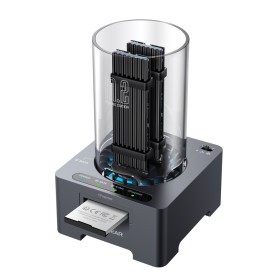 GRAUGEAR G-M2DK-CR-10G docking station per unità di archiviazione USB 3.2 Gen 2 (3.1 Gen 1) Type-C Grigio