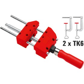 Schraubspanner S10 (rot, 100mm, inkl. 2 Tischklemmen) (S10-ST)