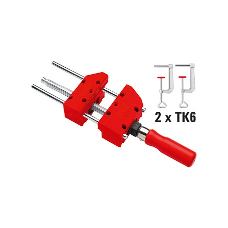 Schraubspanner S10 (rot, 100mm, inkl. 2 Tischklemmen) (S10-ST)