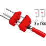 Schraubspanner S10 (rot, 100mm, inkl. 2 Tischklemmen) (S10-ST)