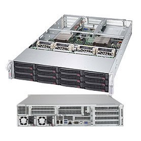 Supermicro SuperServer 6028U-TRTP+ Intel® C612 LGA 2011-v3 Armadio (2U) Nero (SYS-6028U-TRTP+)
