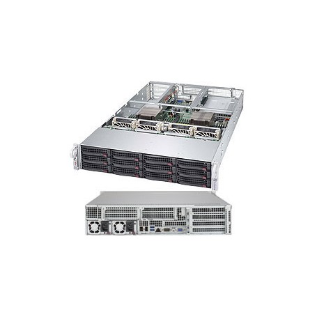 Supermicro SuperServer 6028U-TRTP+ Intel® C612 LGA 2011-v3 Armadio (2U) Nero (SYS-6028U-TRTP+)