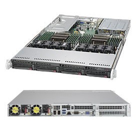 Supermicro 6018U-TRTP+ Intel® C612 LGA 2011 (Socket R) Rack (1U) Nero, Grigio (SYS-6018U-TRTP+)