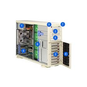 Supermicro CASE SM 743T-645B 4U E-ATX Basso profilo (Slimline - stilizzato) Nero 645 W (CSE-743T-645-B)