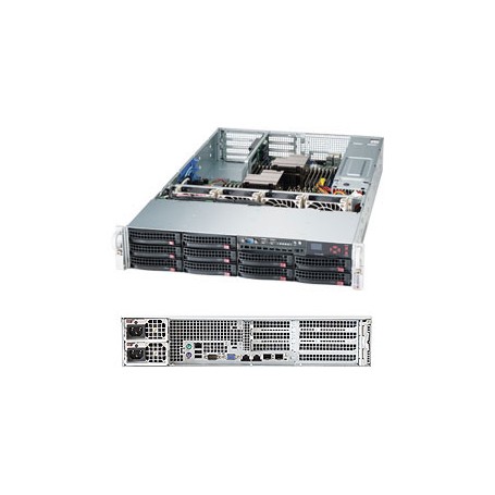 Supermicro 6027R-72RFTP+ Intel® C602J LGA 2011 (Socket R) Armadio (2U) Nero, Argento (SYS-6027R-72RFTP+)