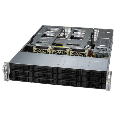 Supermicro AS-2015CS-TNR sistema barebone per server Armadio (2U) Nero, Argento