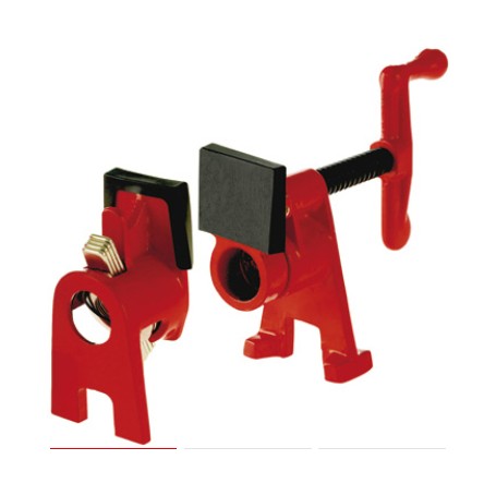 Rohr-Schraubzwinge BPC-H34 (rot/schwarz, fr 3/4"-Rohre)