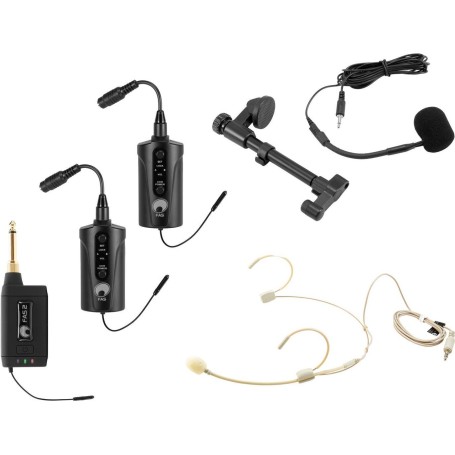 OMNITRONIC Set FAS TWO + 2x BP + Headset + Akustikgitarren-Mikrofon 660-690MHz (20000973)