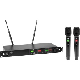 OMNITRONIC UHF-602 2-Kanal Funkmikrofon-System 520-554 MHz (13063603)