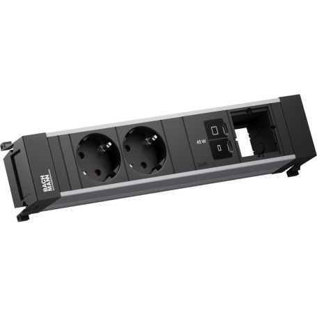 Bachmann POWER FRAME Steckdosenleiste 2x CEE7/3 1x USB-C/C 45W 1x CM 0,2m Kabel (BM0024207)