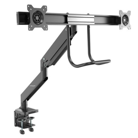 StarTech.com Staffa per due monitor - Alta resistenza - Montaggio con morsetto da scrivania/passacavo (ARMSLMBARDUO)