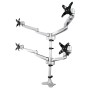 StarTech.com ARMQUADPS supporto da tavolo per Tv a schermo piatto 68,6 cm (27") Morsa Argento (ARMQUADPS)