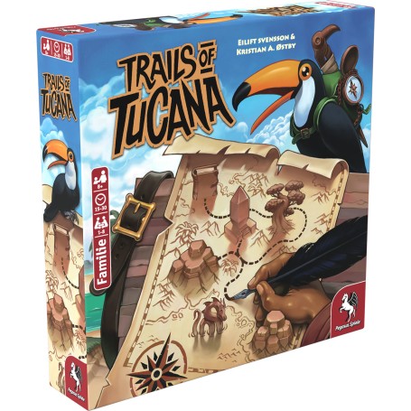 Pegasus Spiele 53150G gioco da tavolo Trails of Tucana 30 min Carta da gioco Viaggio/avventura