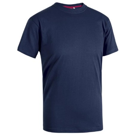 T-SHIRT GIROCOLLO SKY BLU SCURO-XS (E0400DB-XS)